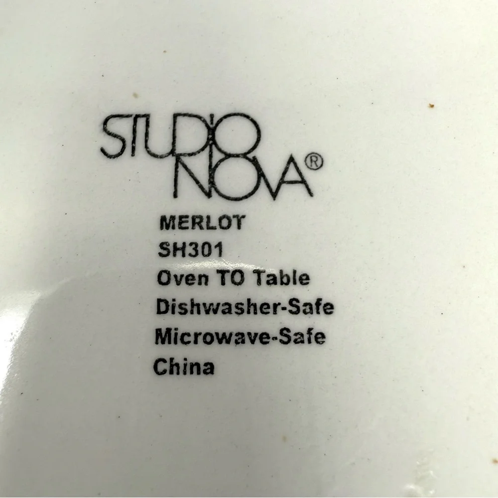 Studio‎ Nova Merlot SH301 Oven to Table Serving Bowl Yellow Green Blue Grapes 9